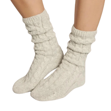 Load image into Gallery viewer, Lt Heather Grey Cozy Socks

