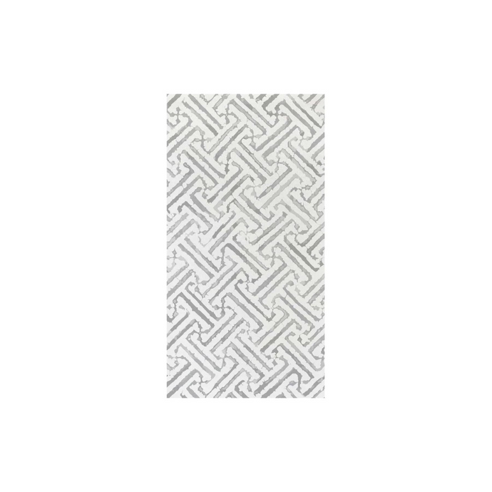 Greek Key Light Gray Guest Towels-Becket Hitch