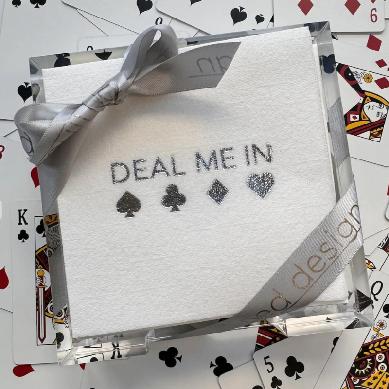 Deal Me In Cocktail Napkin Hostess Set