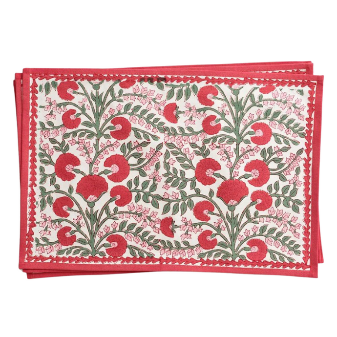 Cactus Flower Scarlet and Rose Placemat - Becket Hitch