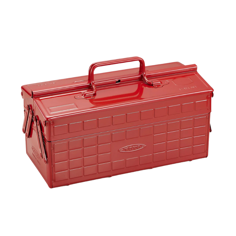 Toyo Steel Toolbox with Cantilever Lid Red - Becket Hitch