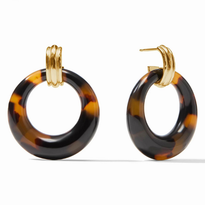 Madison Doorknocker Earring Tortoiseshell-Becket Hitch