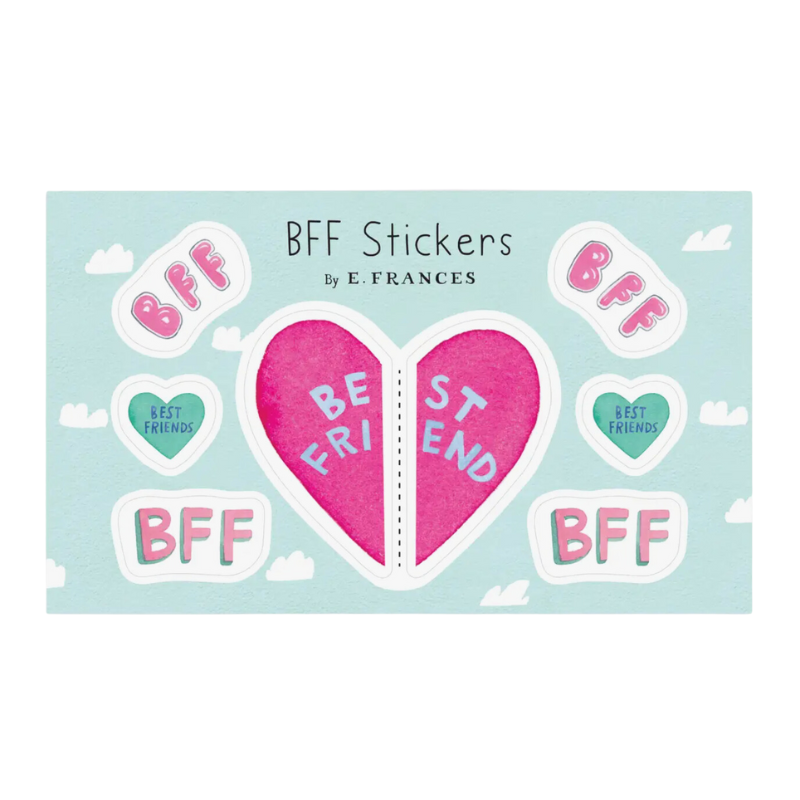 BFF Heart Sticker Sheet