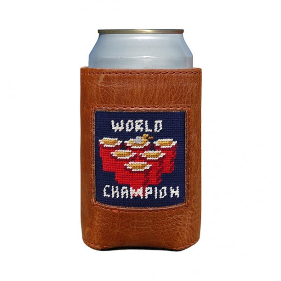 Beer Pong World Champ Can Cooler - becket Hitch