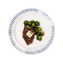 Load image into Gallery viewer, Sitio Stripe Dinner Plate Styled - Becket Hitch
