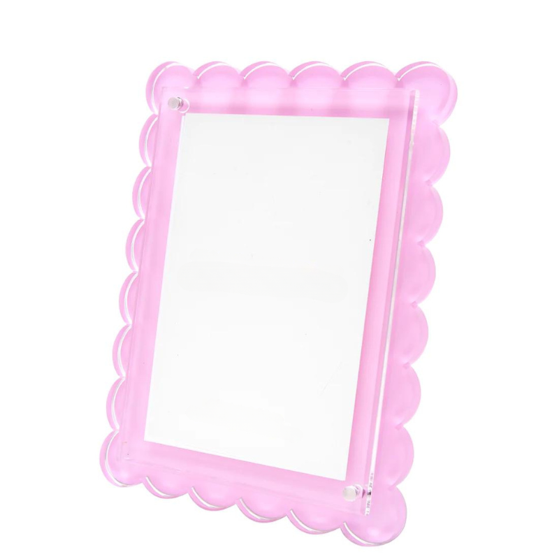 Scallop Frame 6x8, Pastel Pink