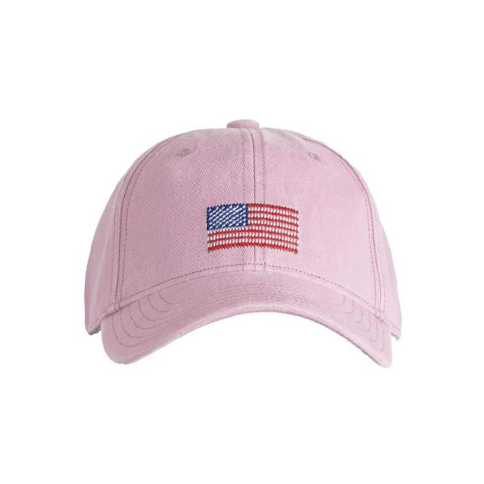 Kids American Flag Baseball Hat, Light Pink - becket Hitch