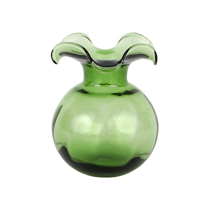 Hibiscus Glass Dark Green Bud Vase - becket hitch