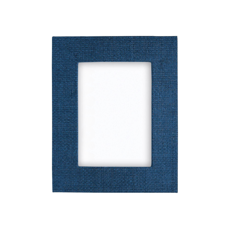Indigo Blue Faux Grasscloth 5 x 7 Frame