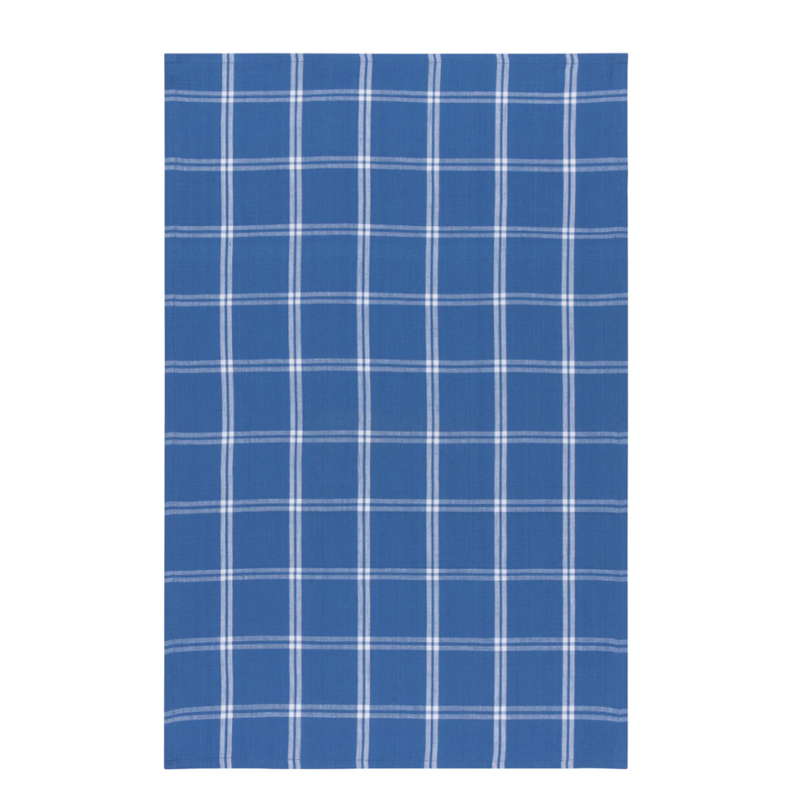 Royal Blue Windowpane Tea Towel - Becket Hitch