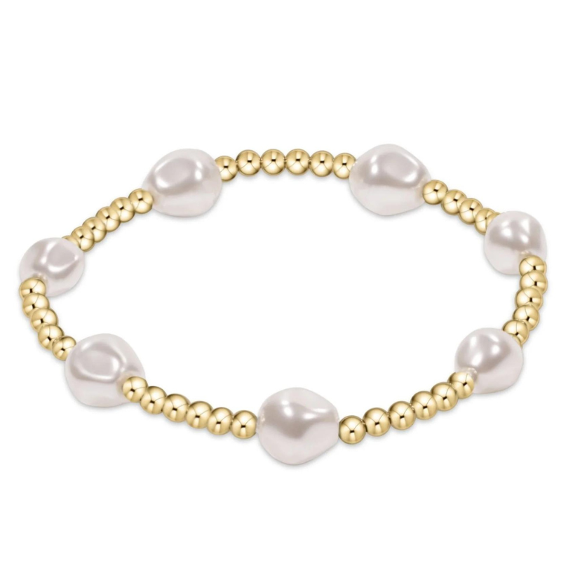 Admire 3mm Gold Bead Bracelet Pearl