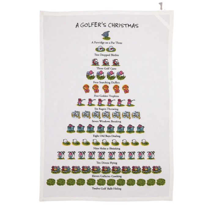 A Golfer's Christmas Tea Towel-Becket Hitch