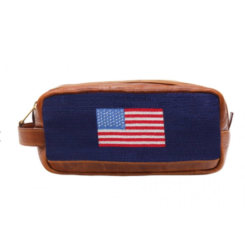 American Flag Needlepoint Toiletry Bag - Becket Hitch