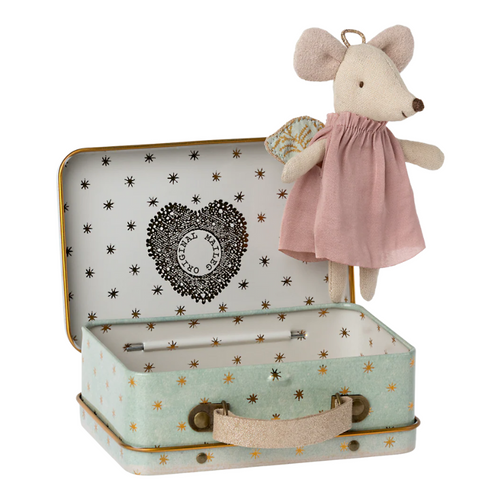 Angel Mouse in Suitcase - Becket Hitch