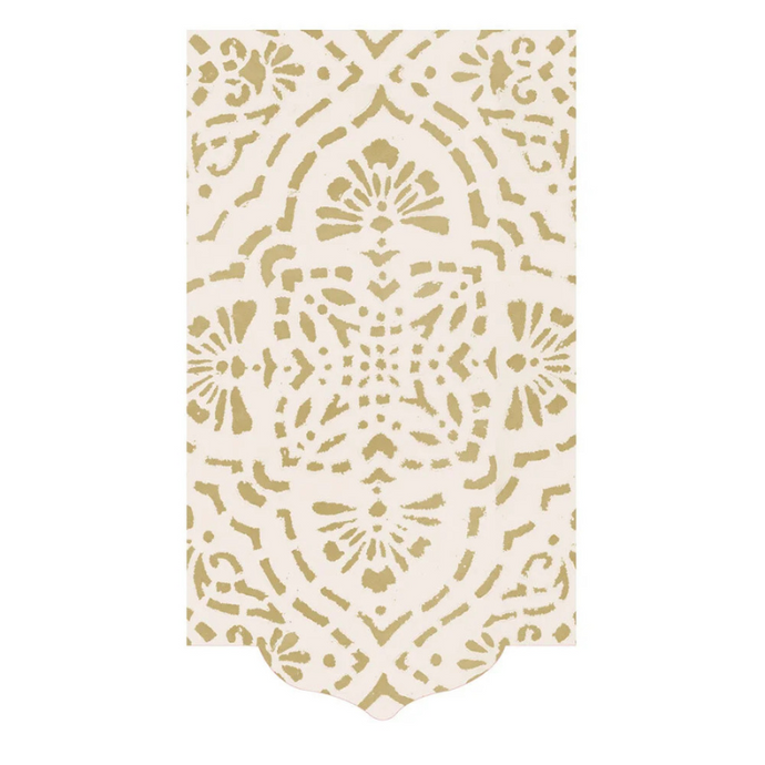 Annika Ivory/Gold Guest Towels - Becket Hitch