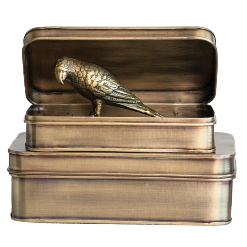 Antiqued Brass Box - becket hitch