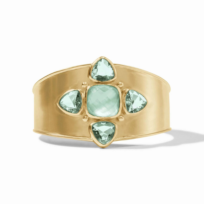 Aquitaine Cuff in Iridescent Aquamarine Blue - Becket Hitch