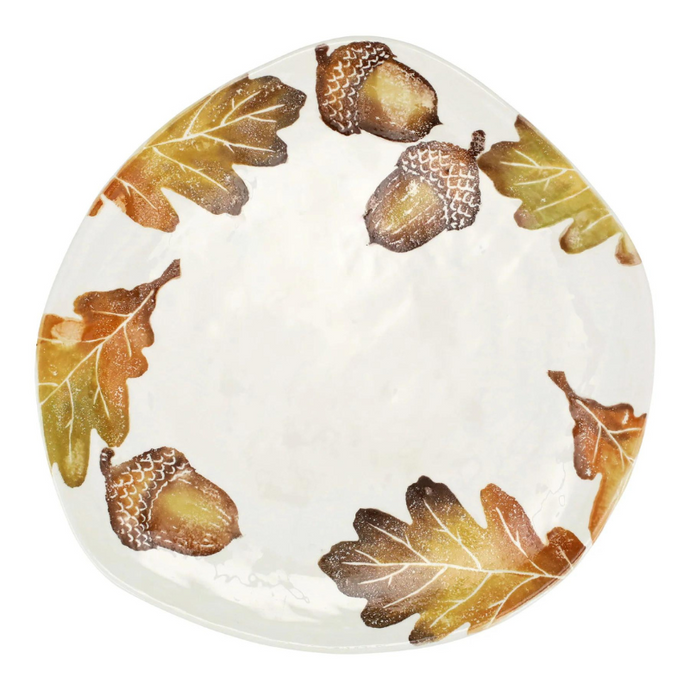 Autunno Acorns and White Oak Leaves Platter-Becket Hitch