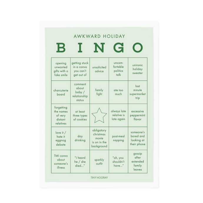 Awkward Holiday Bingo Game-Becket Hitch