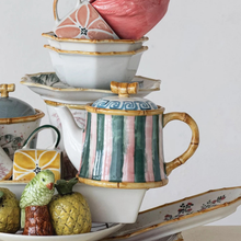 Load image into Gallery viewer, Bamboo &amp; Striped Teapot - Becket Hitch
