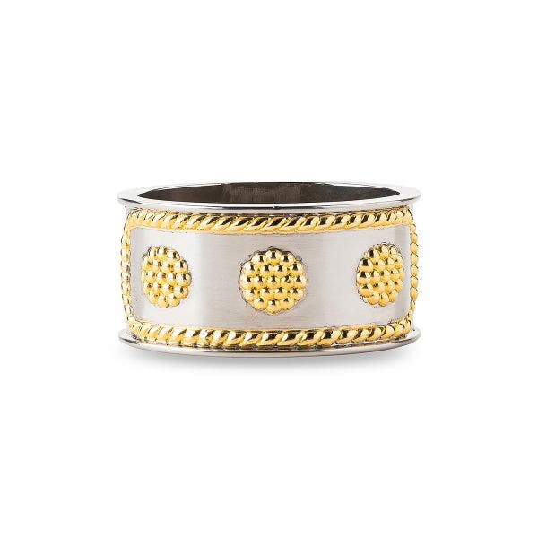 Berry & Thread Gold/Silver Napkin Ring-Becket Hitch