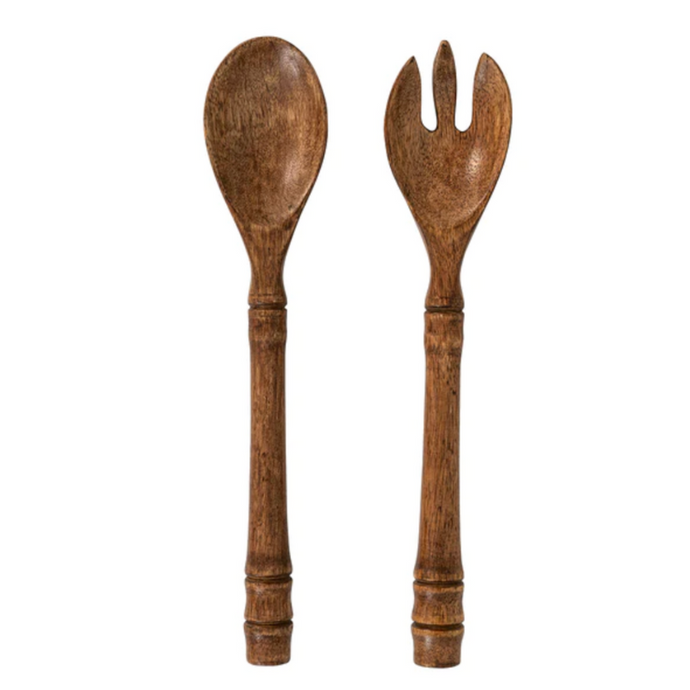 Bilbao Wood Salad Servers - Becket Hitch