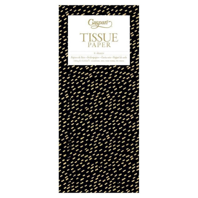 Black & Gold Little Dash Tissue Paper-Becket Hitch