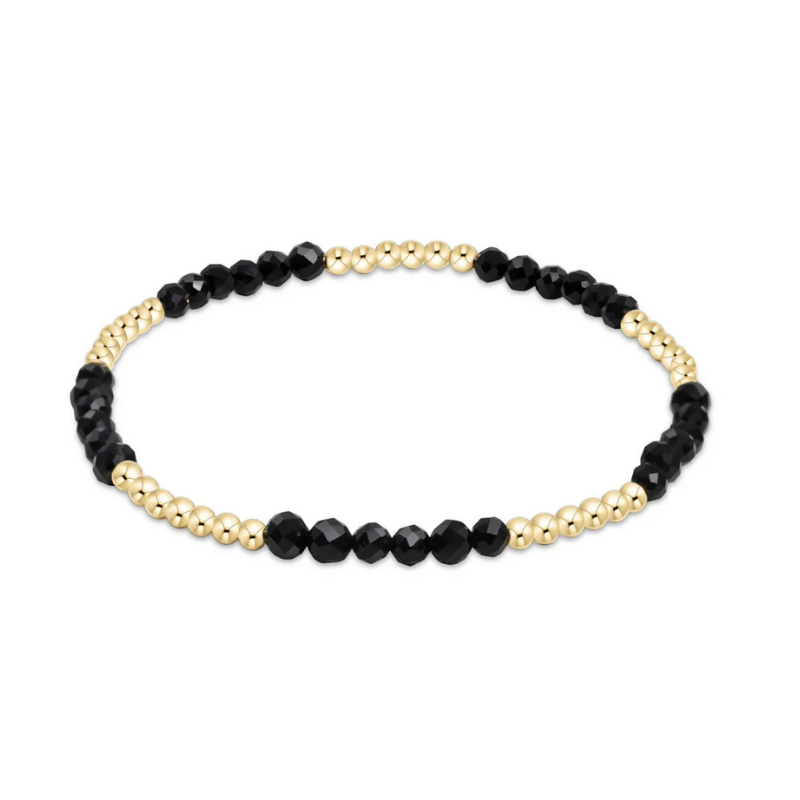 Blissful Pattern 2.5mm Bracelet Faceted Onyx-Becket Hitch