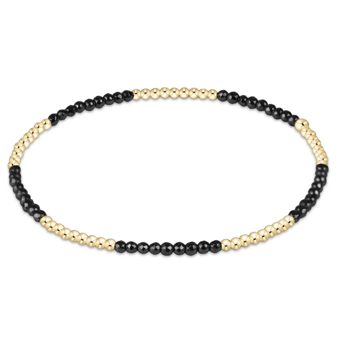 Blissful Pattern 2mm Bead Bracelet Faceted Hematite - Becket Hitch