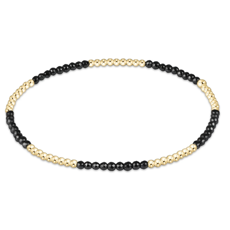 Blissful Pattern 2mm Bead Bracelet Faceted Hematite - Becket Hitch