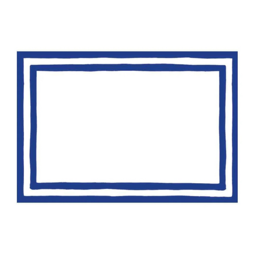 Blue Border Stripe Place Cards - becket Hitch