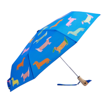 Load image into Gallery viewer, Blue Dachshund Dogs Duckhead Umbrella - Becket Hitch
