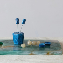 Load image into Gallery viewer, Blue Wave Appetizer Pick Set - Becket Hitch
