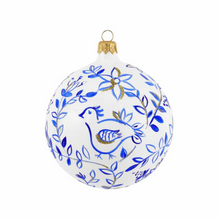 Load image into Gallery viewer, Blue and White Birds Ornament - Becket Hitch

