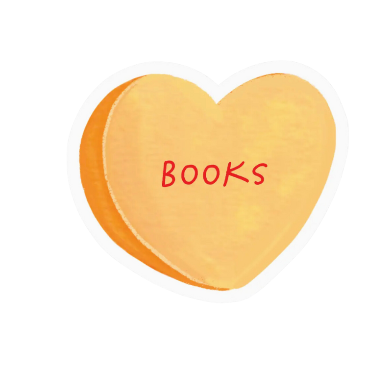 Books Candy Heart Sticker-Becket Hitch