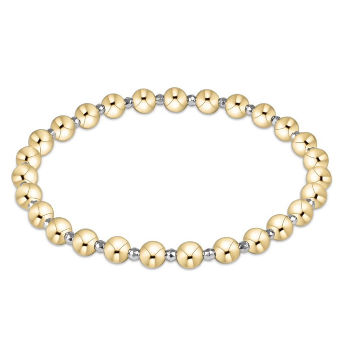 Bright Silver Faceted Hematite Grateful Pattern 5mm Bead Bracelet - Becket Hitch