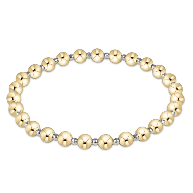 Bright Silver Faceted Hematite Grateful Pattern 5mm Bead Bracelet - Becket Hitch