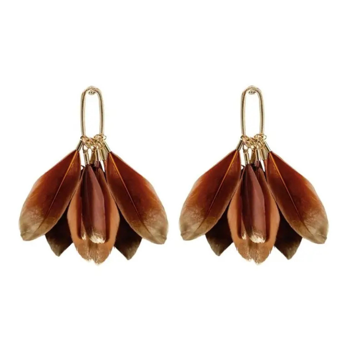 Caramel Vanessa Earrings - Becket Hitch