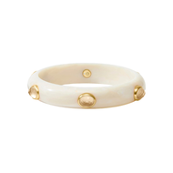 Carnaby Iridescent Champagne Stone Bangle - Becket Hitch
