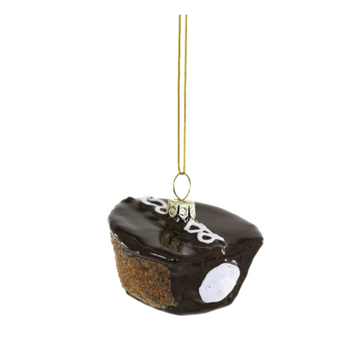 Chocolate Cupcake with Bite Ornament-Becket Hitch