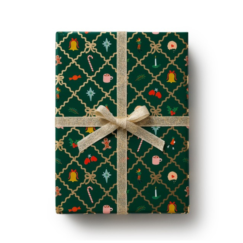 Christmas Argyle Continuous Wrapping Roll - Becket Hitch