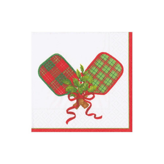 Christmas Pickleball Cocktail Napkins-Becket Hitch