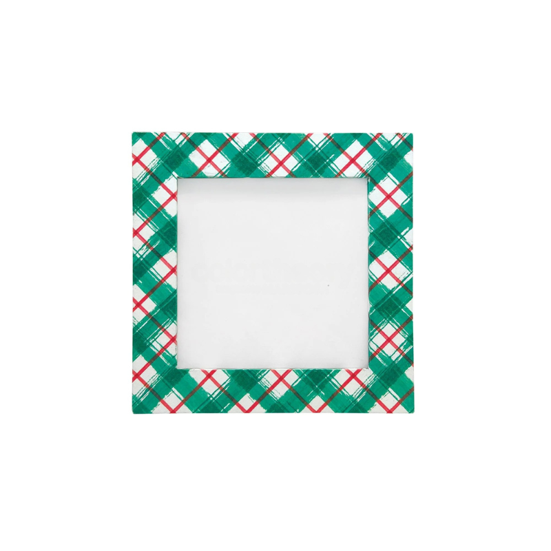 Christmas Plaid 4 x 4 Frame - Becket Hitch