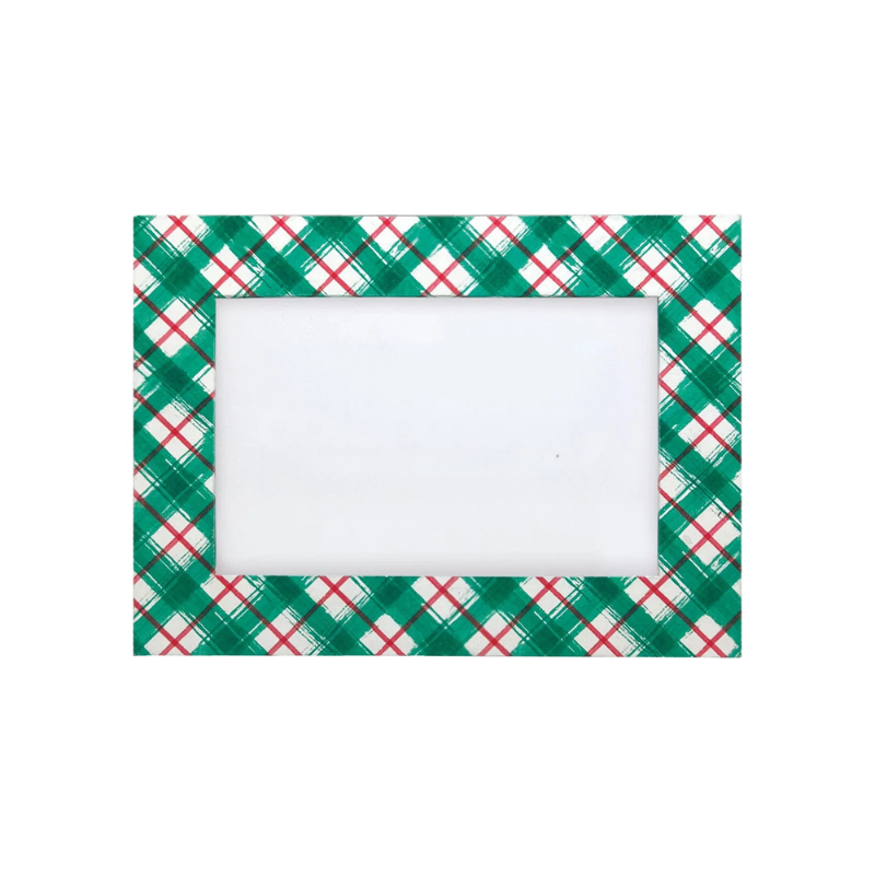 Christmas Plaid 4 x 6 Frame -Becket Hitch