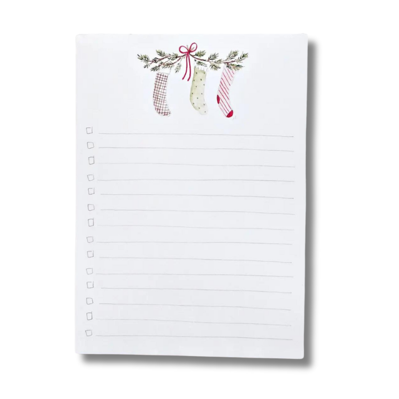 Christmas Stockings Checklist Notepad-Becket Hitch