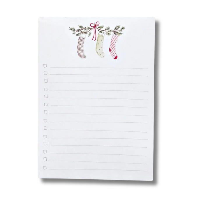 Christmas Stockings Checklist Notepad-Becket Hitch