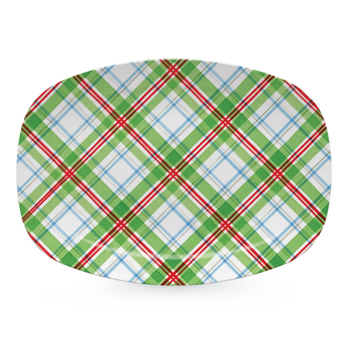 Christmas Tartan Plaid Platter-Becket Hitch