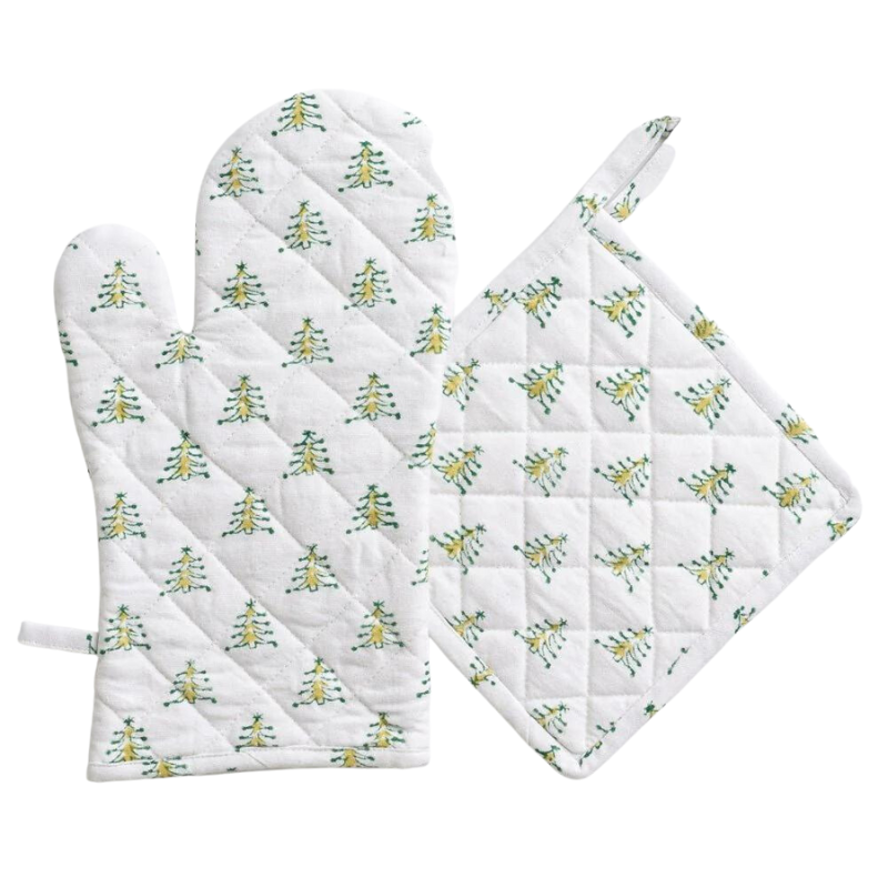 Christmas Tree Oven Mitt Set-Becket Hitch