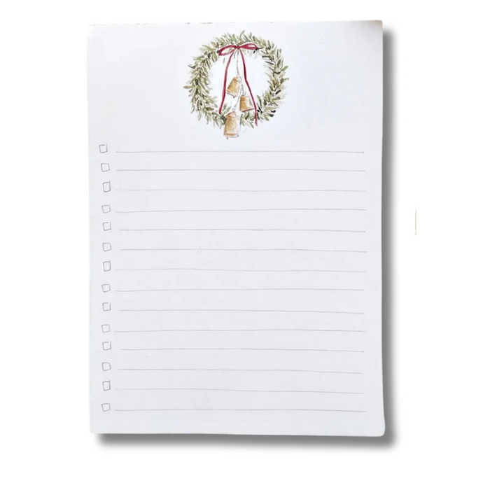 Christmas Wreath Checklist Notepad-Becket Hitch