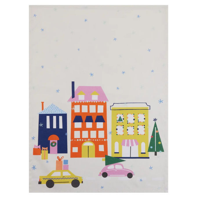 Christmas in the City Tea Towel-Becket Hitch